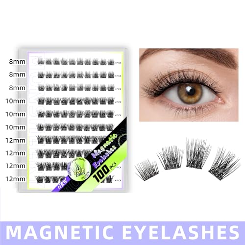 MAYCREATE 100Pcs Self Adhesive Eyelashes Clusters, No Glue Needed Lash Clusters 8/10/12MM Natural Look Pre-Glue Individual Lashes Extensions Reusable Self Adhesive Lashes Clusters MAYCREATE 100Pcs Self Adhesive Eyelashes Clusters, No Glue Needed Lash Clusters 8/10/12MM Natural Look Pre-Glue Individual Lashes Extensions Reusable Self Adhesive Lashes Clusters